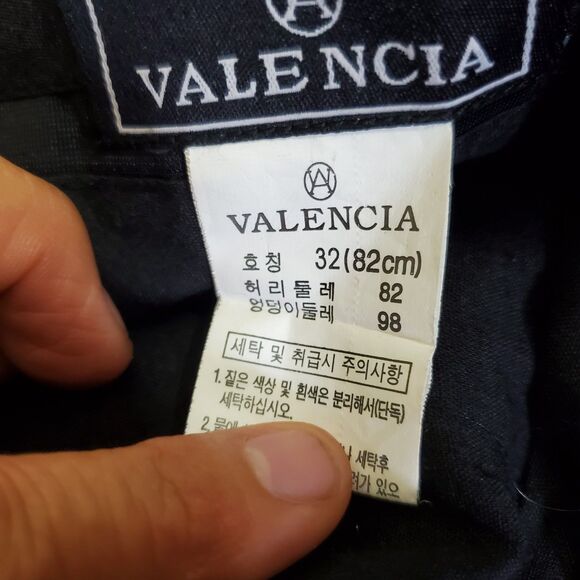 Valencia Charcoal/Black Pleated Pants Size 32 - Picture 5 of 6